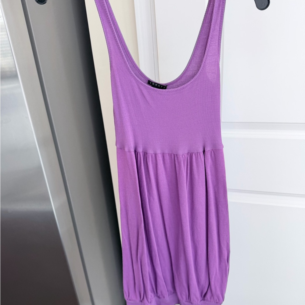 Theory Swimsuit Cover Up Ribbed Tank Dress - Picture 3 of 9
